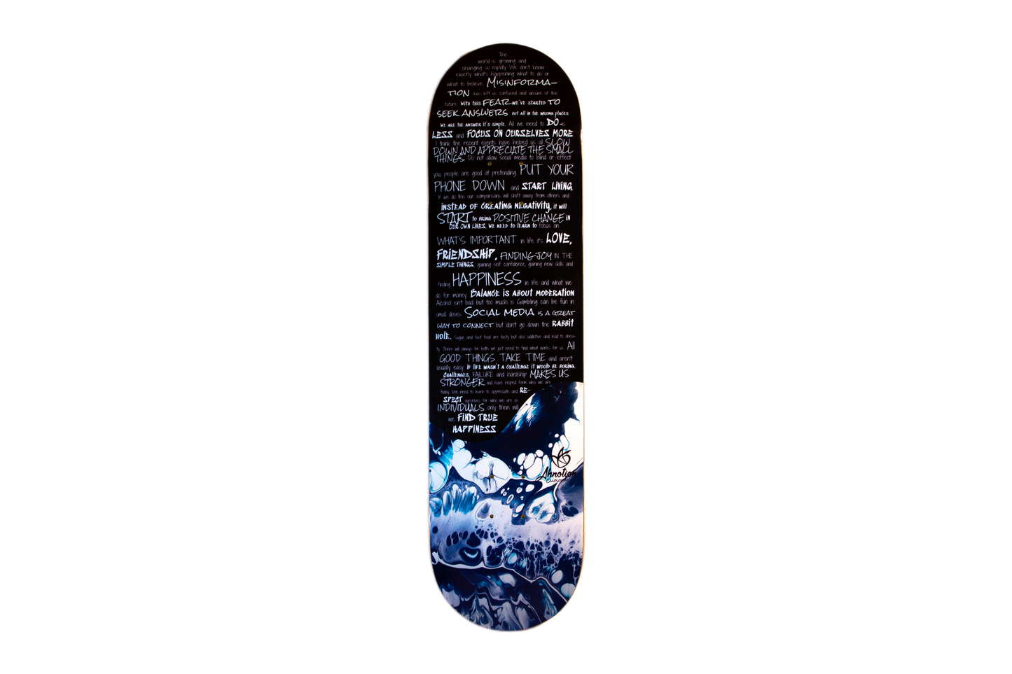 Ahnotion Calosophy logo Skateboard deck 8.125" 8.25" 8.5"