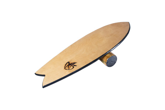 Surf Balance Board "The Fish" & 100mm Wood Roller