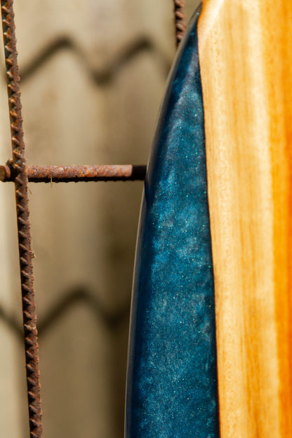 Handmade wooden Balance Board with resin artwork