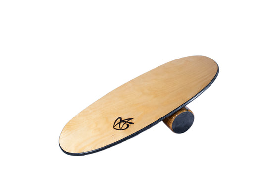 Wooden Balance Board "The Bean" & 125mm Wood Roller