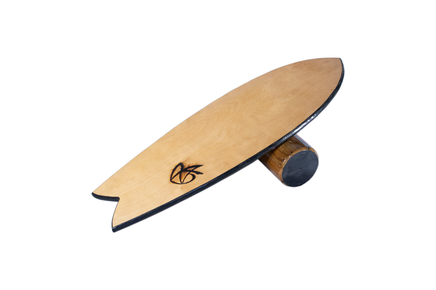Wooden Surf Balance Board "The Fish" & 125mm Wood Roller